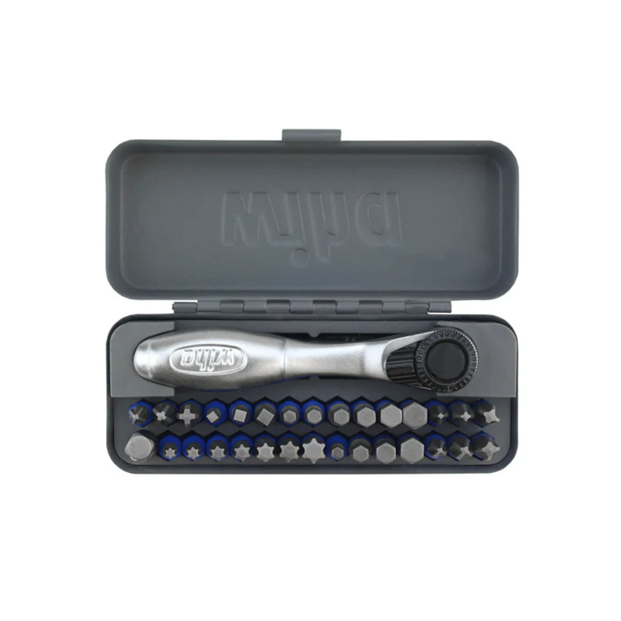 Wiha 32 Piece GoBox TerminatorBlue Impact Bit Set with Mini Ratchet from GME Supply